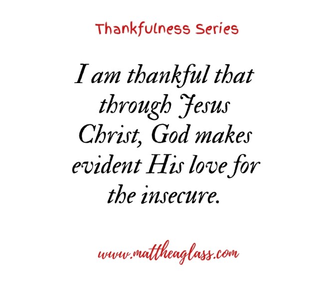 Jesus loves the Insecure – Flourishing Faith